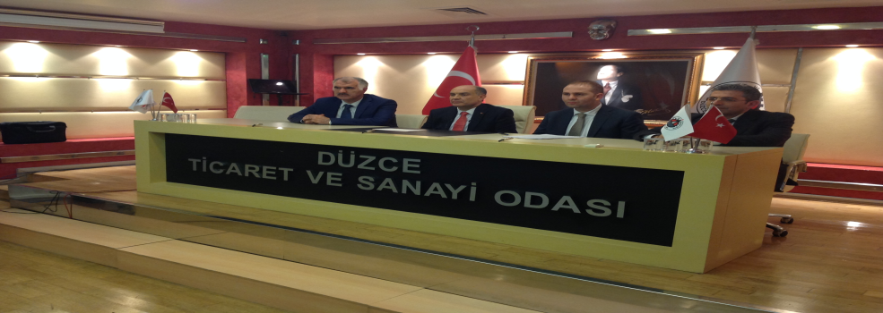 Düzce Ticaret ve Sanayi Odasında Gerçekleştirilen "Müşterin Kamu Olsun" Konulu Toplantı